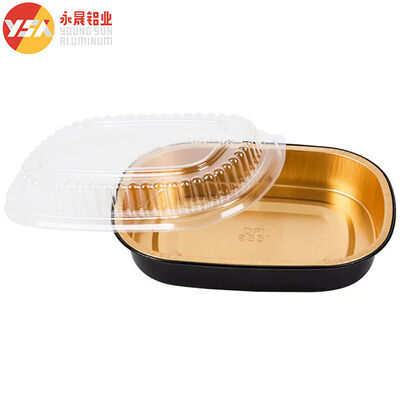 Smoothwall Black And Gold 680ml Oblong Foil Take-Out Pan​ for Baking and storing