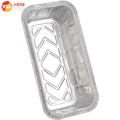 No 6A Recyclable Aluminum Foil Mini Loaf Pan 670ml Disposable Foil Tray Aluminum Foil Food Container with Plastic Lid