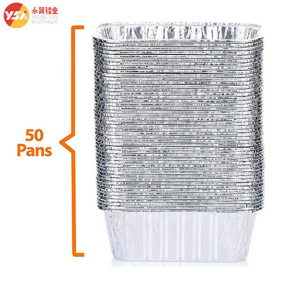 No 6A Recyclable Aluminum Foil Mini Loaf Pan 670ml Disposable Foil Tray Aluminum Foil Food Container with Plastic Lid