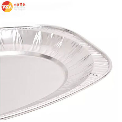990/1400/2270ml Turkey Fish Grilling Pan Disposable Oval Aluminum Foil Tray Shallow Pan Roast Fish Container