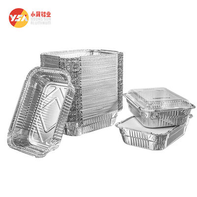 Food Grade Disposable Aluminum Foil Food Container Aluminum Tray Rectangle Aluminium Foil Plates