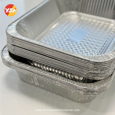20ft Oblong Aluminum Food Foil Container Disposable Foil Trays With Foil Lid