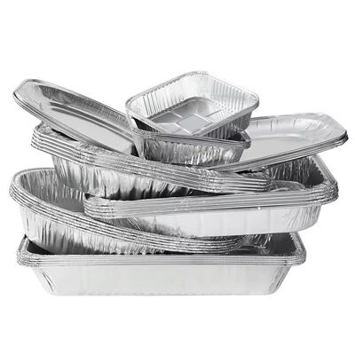 314x204mm Aluminum Roaster Pan Disposable Rectangular Foil Trays