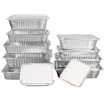 Aluminum Foil Baking Tray Disposable Fast Food Box Take Away Container