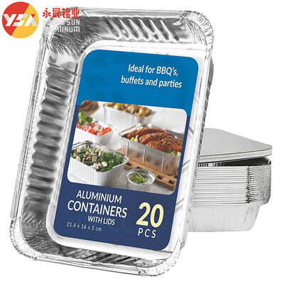 10 20 50 PCS Food Grade Disposable Small Aluminum Foil Food Containers With Lids