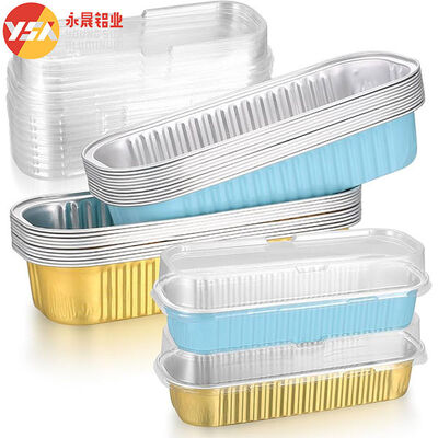 Oven Baking Cake Non-stick Disposable Rectangle Aluminum Bakeware Container Bread