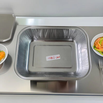 280ml 300ml Airline Aluminum Foil Catering Contianer Oblong Oven-Safe