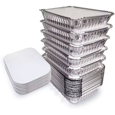 Disposable BBQ Takeaway Foil Pans Tin Box Barbecue Aluminum Foil Lunch Box
