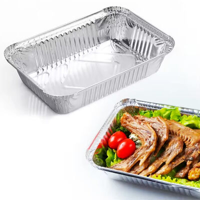 Disposable BBQ Takeaway Foil Pans Tin Box Barbecue Aluminum Foil Lunch Box