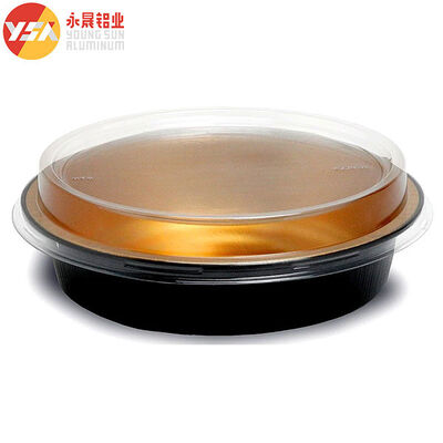 Black And Gold Sealable Foil Pans With 580ml Capacity For Food Packaging Needs