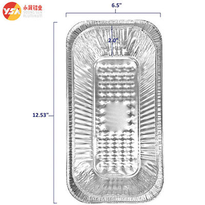 1/3 Size Foil Steam Table Pan Lid - 100/Case​ F2619 Rectangular Aluminum Foil Containers