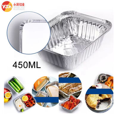 F1 8342 450ml Disposable Aluminum Foil Food Take Out Container with Lid