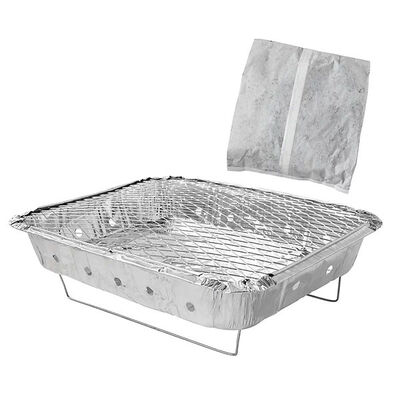 Disposable Outdoor Picnic Barbecue Tools Foil Barbecue Tray Aluminum Wire Mesh Aluminum Holder