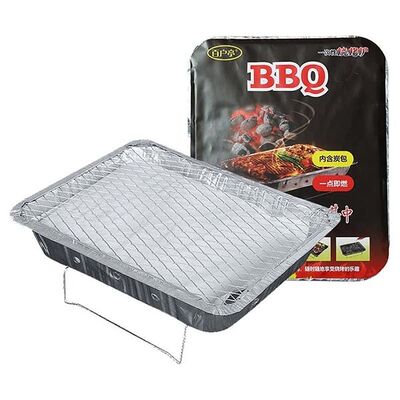 Household Disposable Charcoal Aluminum Foil Box BBQ Grill