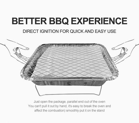 Disposable BBQ Grill Wire Mesh Disposable Grill Roaster With Bamboo Charcoal