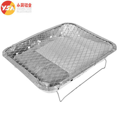 Aluminum Barbecue Grill Disposable Grill Pans Metal Mesh Aluminum Stand